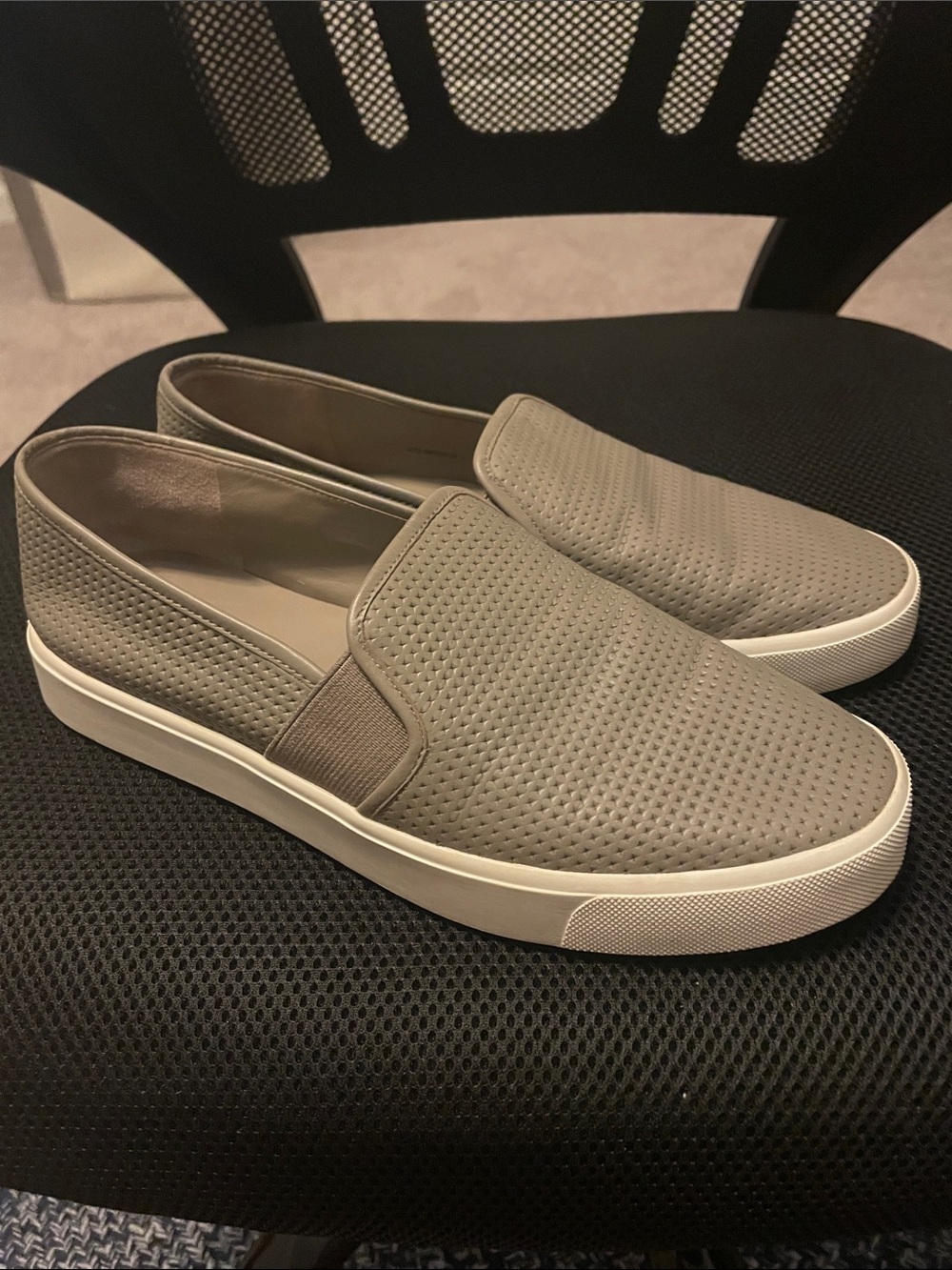 Vince Blair Slip-On Perforated Casual Sneakers women’s - Taupe